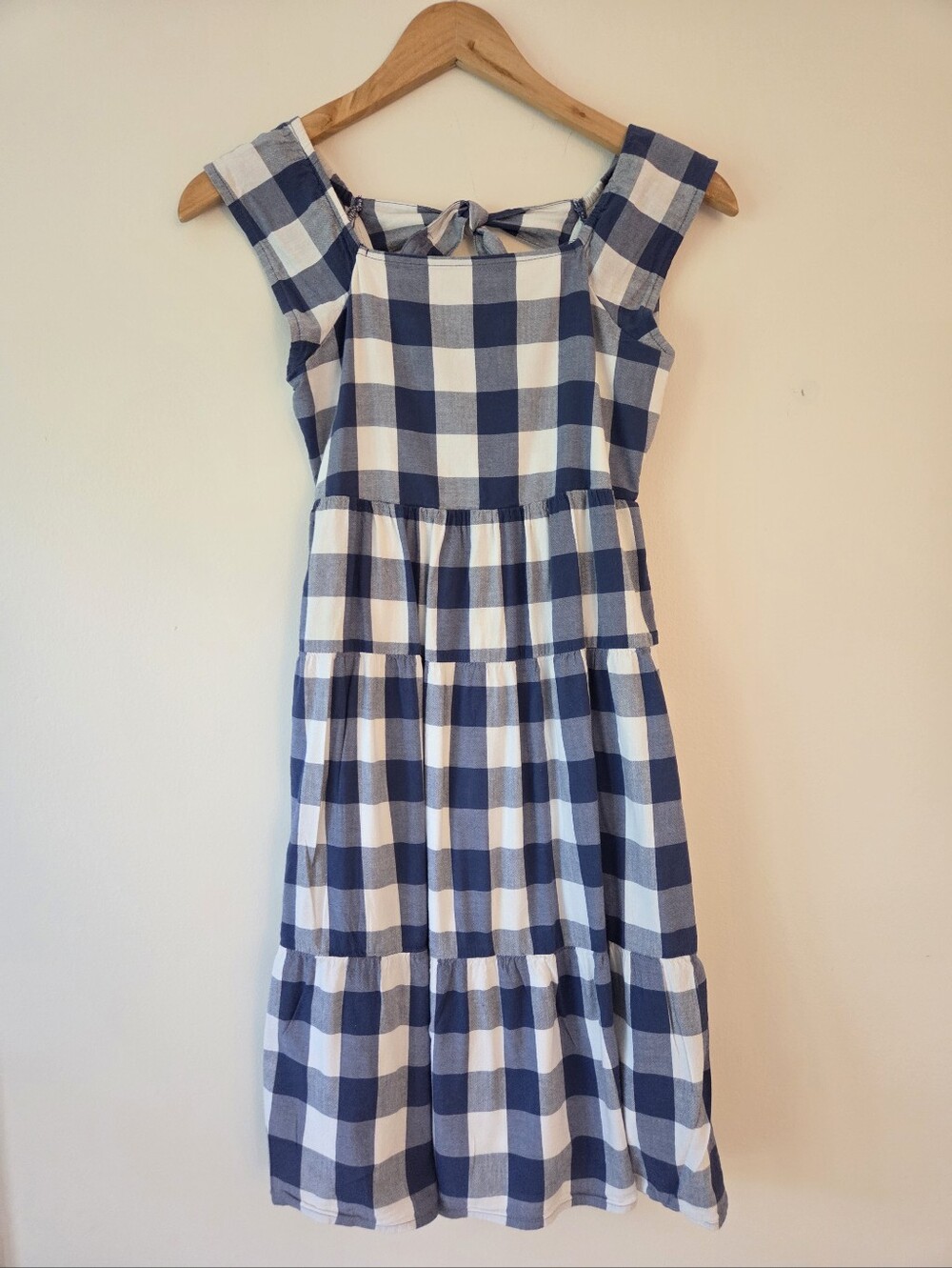 Girls Blue Buffalo Check Maxi Dress Old Navy 8